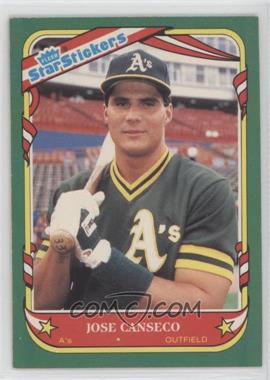 1987 Fleer Star Stickers - [Base] #19 - Jose Canseco
