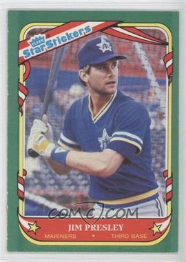 1987 Fleer Star Stickers - [Base] #91 - Jim Presley