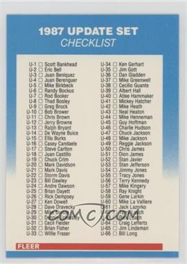 1987 Fleer Update - [Base] - Collector's Edition Glossy #U-132 - Checklist