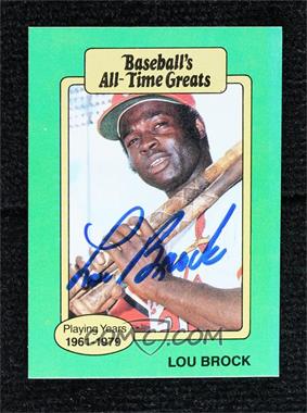 1987 Hygrade Baseball's All-Time Greats - [Base] #_LOBR.1 - Lou Brock [JSA Certified COA Sticker]