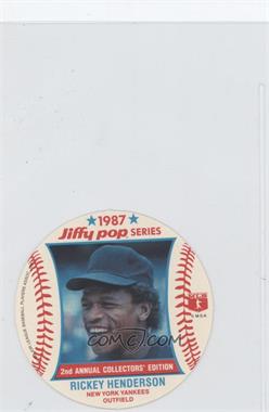 1987 Jiffy Pop Collector's Edition Discs - Food Issue [Base] #14 - Rickey Henderson