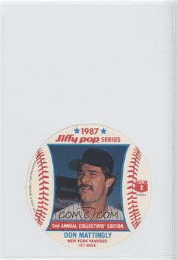 1987 Jiffy Pop Collector's Edition Discs - Food Issue [Base] #6 - Don Mattingly