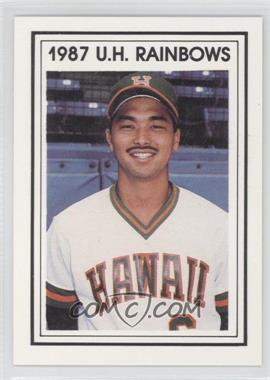 1987 KHVH Newsradio 99 University of Hawaii Rainbows - [Base] #5 - Richie Kibota