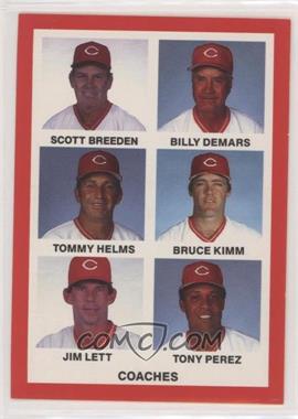 1987 Kahn's Cincinnati Reds - [Base] #COAC - Scott Breeden, Billy DeMars, Tommy Helms, Bruce Kimm, Jim Lett, Tony Perez [EX to NM]