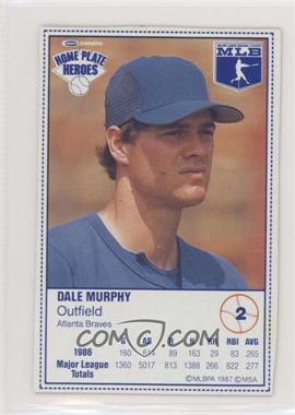 1987 Kraft Home Plate Heroes - Food Issue [Base] #2 - Dale Murphy