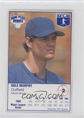 1987 Kraft Home Plate Heroes - Food Issue [Base] #2 - Dale Murphy