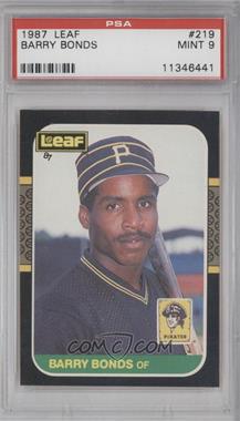 1987 Leaf Canadian - [Base] #219 - Barry Bonds [PSA 9 MINT]