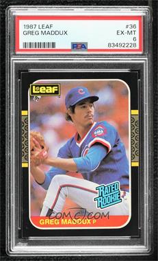 1987 Leaf Canadian - [Base] #36 - Rated Rookies - Greg Maddux [PSA 6 EX‑MT]