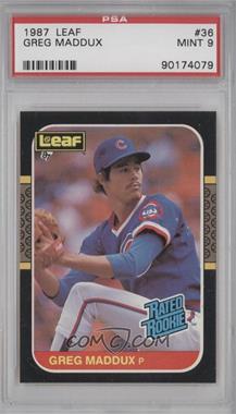 1987 Leaf Canadian - [Base] #36 - Rated Rookies - Greg Maddux [PSA 9 MINT]