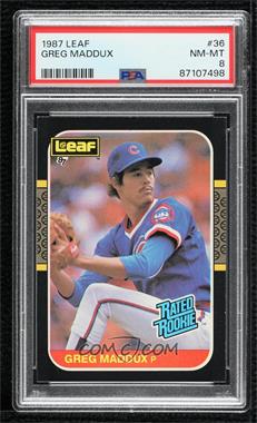 1987 Leaf Canadian - [Base] #36 - Rated Rookies - Greg Maddux [PSA 8 NM‑MT]