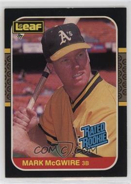 1987 Leaf Canadian - [Base] #46 - Rated Rookies - Mark McGwire