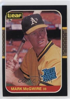 1987 Leaf Canadian - [Base] #46 - Rated Rookies - Mark McGwire