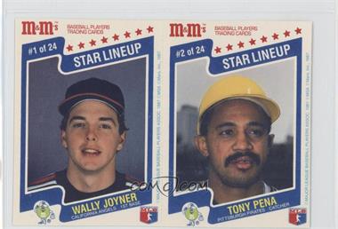 1987 M&M's Star Lineup - Food Issue [Base] - Panels #1-2 - Tony Pena, Wally Joyner