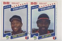 Kirby Puckett, Joe Carter [EX to NM]