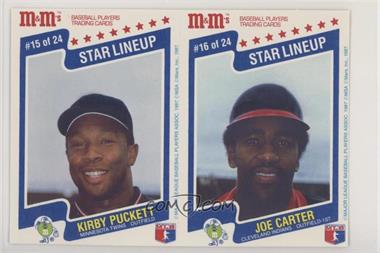 1987 M&M's Star Lineup - Food Issue [Base] - Panels #15-16 - Kirby Puckett, Joe Carter [EX to NM]