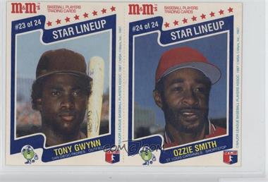 1987 M&M's Star Lineup - Food Issue [Base] - Panels #23-24 - Tony Gwynn, Ozzie Smith