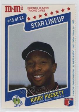 1987 M&M's Star Lineup - Food Issue [Base] #15 - Kirby Puckett [EX to NM]