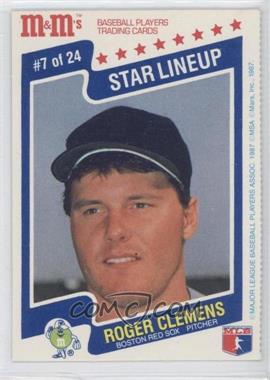 1987 M&M's Star Lineup - Food Issue [Base] #7 - Roger Clemens