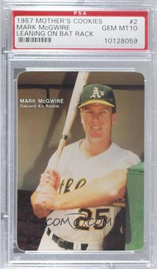 1987 Mother's Cookies Mark McGwire - Food Issue [Base] #2 - Mark McGwire [PSA 10 GEM MT]