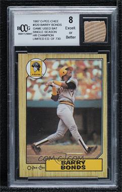 1987 O-Pee-Chee - [Base] #320 - Barry Bonds [BCCG 8 Excellent or Better]