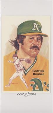 1987 Perez-Steele Hall of Fame Art Postcards - Ninth Series #198 - Catfish Hunter /10000 [Noted]