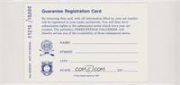 Guarantee Registration Card #/10,000