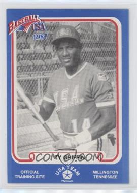 1987 Plymouth Baseball USA Team USA - [Base] #14 - Ty Griffin