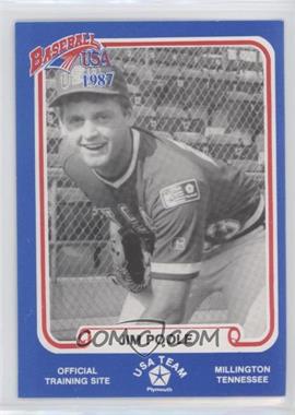 1987 Plymouth Baseball USA Team USA - [Base] #23 - Jim Poole