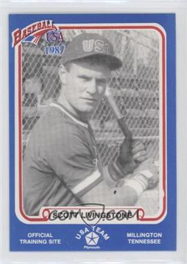 1987 Plymouth Baseball USA Team USA - [Base] #30 - Scott Livingstone