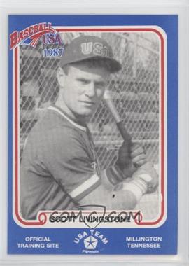 1987 Plymouth Baseball USA Team USA - [Base] #30 - Scott Livingstone