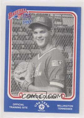 1987 Plymouth Baseball USA Team USA - [Base] #31 - Gregg Olson
