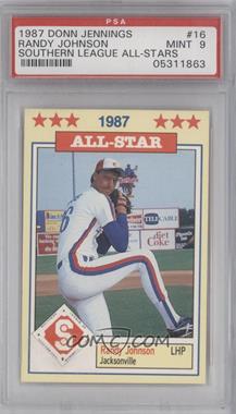 1987 Southern League All-Stars - [Base] #16 - Randy Johnson [PSA 9 MINT]