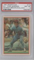 Mike Schmidt, Chris Brown, Tim Wallach [PSA 8 NM‑MT]