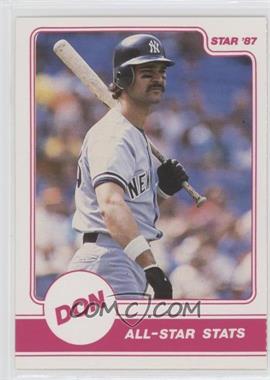 1987 Star Don Mattingly Yankee Great Panel Set - [Base] - Stickers Pink Separated From Panel #_DOMA - Don Mattingly