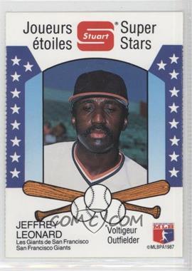 1987 Stuart Super Stars - [Base] #13.2 - Jeffrey Leonard