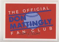 Don Mattingly Fan Club Sign Up Card