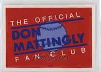 Don Mattingly Fan Club Sign Up Card