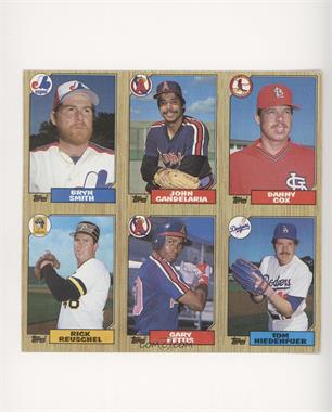 1987 Topps - [Base] - Sheets #SCCRPN - Bryn Smith, John Candelaria, Danny Cox, Rick Reuschel, Gary Pettis, Tom Niedenfuer [Noted]