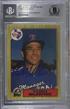 1987 Topps - [Base] - Tiffany #118 - Bobby Valentine [BAS BGS Authentic]