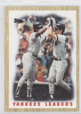 1987 Topps - [Base] - Tiffany #406 - Team Leaders - New York Yankees