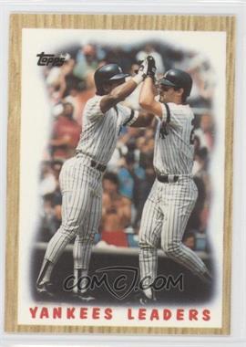 1987 Topps - [Base] - Tiffany #406 - Team Leaders - New York Yankees