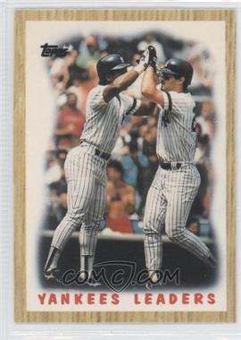 1987 Topps - [Base] - Tiffany #406 - Team Leaders - New York Yankees