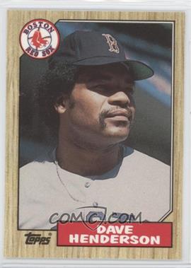 1987 Topps - [Base] - Tiffany #452 - Dave Henderson