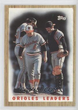 1987 Topps - [Base] - Tiffany #506 - Team Leaders - Baltimore Orioles