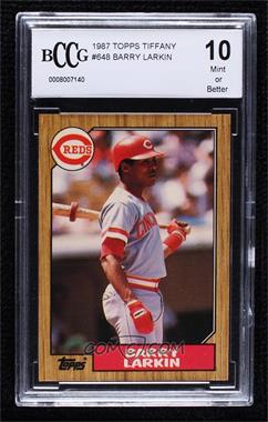 1987 Topps - [Base] - Tiffany #648 - Barry Larkin [BCCG 10 Mint or Better]