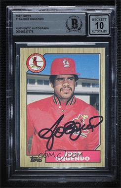 1987 Topps - [Base] #133 - Jose Oquendo [BAS BGS Authentic]