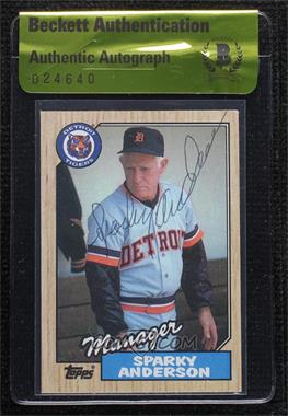1987 Topps - [Base] #218 - Sparky Anderson [BAS Authentic]