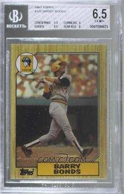 1987 Topps - [Base] #320 - Barry Bonds [BGS 6.5 EX‑MT+]