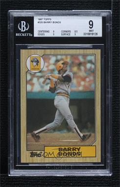 1987 Topps - [Base] #320 - Barry Bonds [BGS 9 MINT]