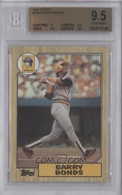 1987 Topps - [Base] #320 - Barry Bonds [BGS 9.5 GEM MINT]